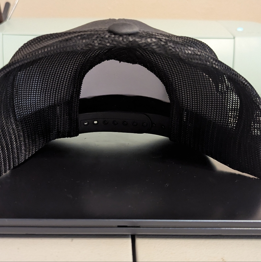 Custom Made- Trucker Hat with American Flag Patch - Picture 2 of 3